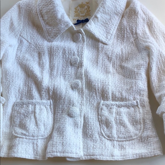 Wet Seal | Y2K White Cropped Tweed Blazer | Medium - Picture 6 of 13